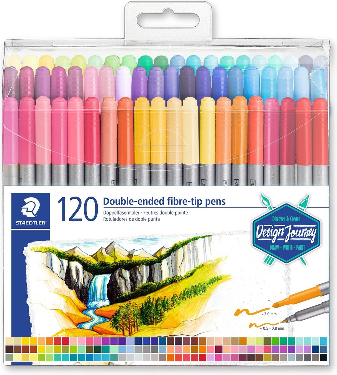 Staedtler design Journey - marqueur de couleur double pointe - set 120 pcs