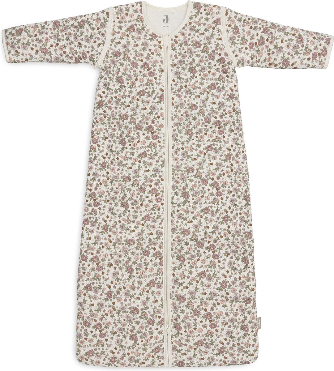 Jollein gigoteuse hiver avec manches zippées 110cm fleurs rétro - gigoteuse d'hiver