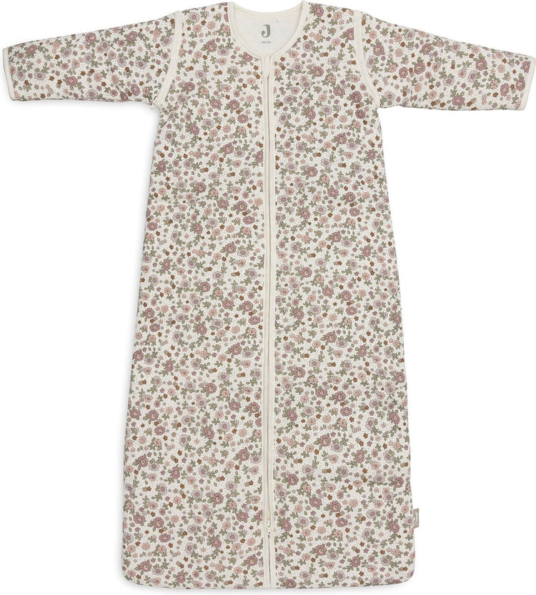 Jollein gigoteuse hiver avec manches zippées 110cm fleurs rétro - gigoteuse d'hiver