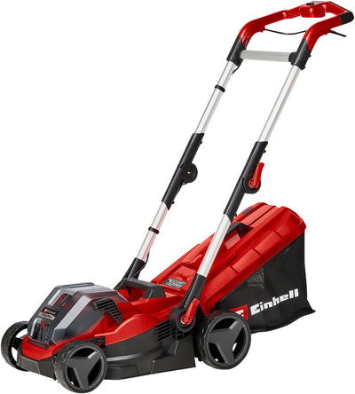 Einhell rasarro 36 34 (2x3,0ah) tondeuse à gazon power x-change batterie poignée réglable en hauteur avec fonction de pliage, incl. 2 accessoires