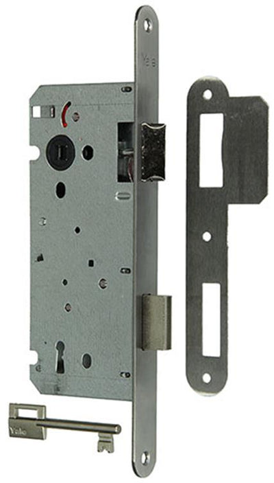 Yale 1019045 - 1 serrure double mortaise g d acier inoxydable a1353-27 55mm | 1 pièce