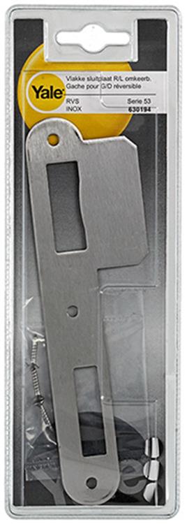 Yale 1019067 - 1 gâche plate série 53 r l acier inoxydable | 3 pièces