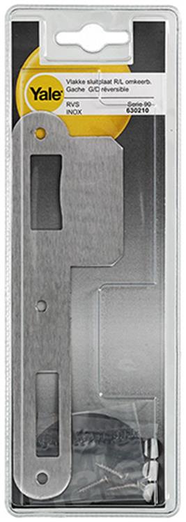 Yale 1019071 - 1 gâche plate en acier inoxydable ser90 r l | 3 pièces