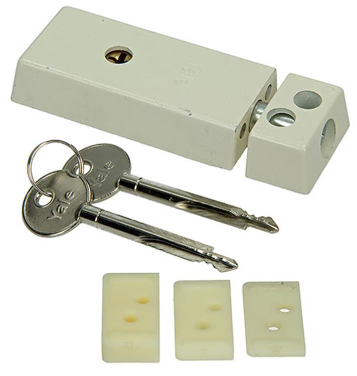 Yale 1019096 - 1 verrou de cadre de base, goupille unique, blanc | 1 pièce