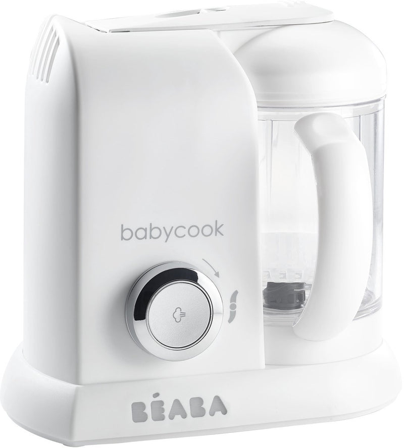 Béaba babycook solo® - robot culinaire - mixeur cuiseur vapeur 4 en 1 - préparateur repas pour bébé - bol 1100 ml - blanc argent