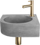 Differnz Ensemble fontaine Cleo - béton gris foncé - robinet droit or mat - 31,5 x 31,5 x 10 cm