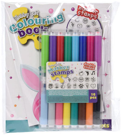 Livre de coloriage avec stylos de tampon, 16e