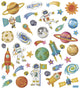 Creativ Company Stickers Stickers Space Travel, 1 feuille