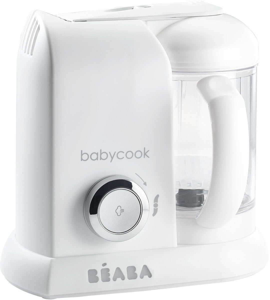 Béaba babycook solo® - robot culinaire - mixeur cuiseur vapeur 4 en 1 - préparateur repas pour bébé - bol 1100 ml - blanc argent