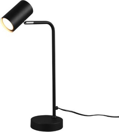Trio marley - lampe de table - lampe de bureau - noir mat - excl. 1x gu10 4,5w