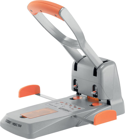 Perforatrice 2 trous Rapid Supreme Heavy Duty HDC150 - Perfore jusqu'à 150 feuilles - Orange argenté