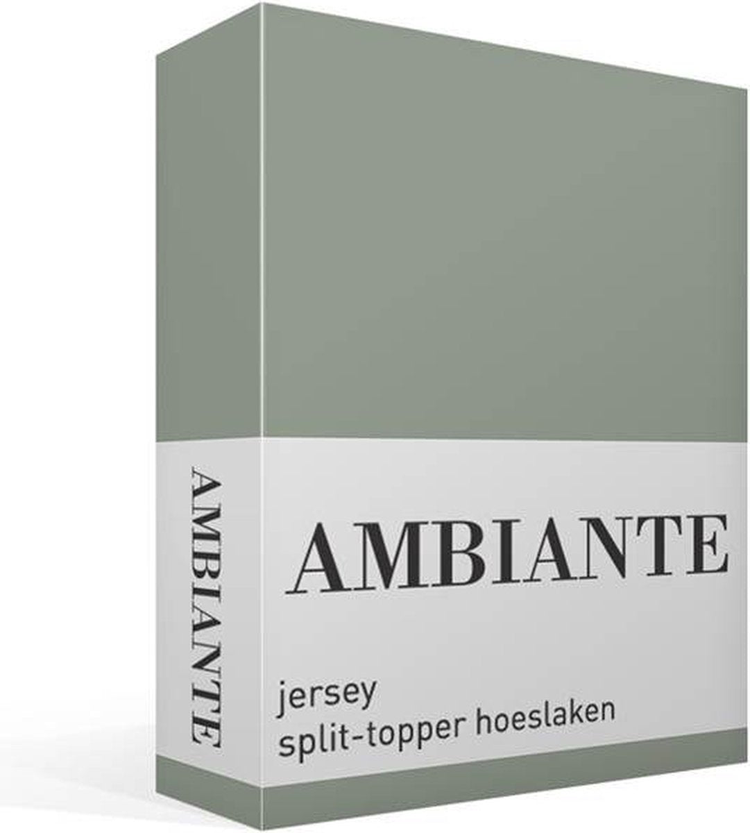 Drap-housse en jersey fendu Ambiante - double - vert