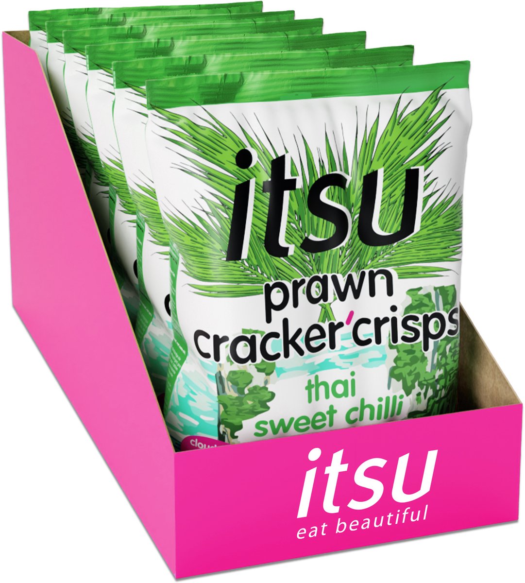 Crackers aux crevettes Itsu Thai 6 x 60 grammes