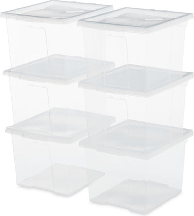 Boîte de rangement Iris utile storage box - 10l - plastique - transparent - lot de 6