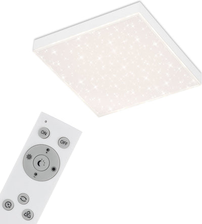 Briloner - plafonnier - plafonnier à intensité variable - avec bord lumineux - décoration étoile - incl. télécommande - contrôle de la température de couleur -15 watts -1 600 lumens - blanc