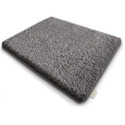 Tapis de bain sky ps, microfibre gris, argent