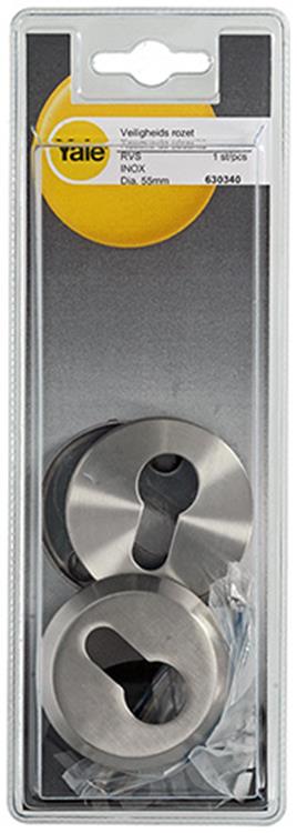 Yale 1019118 - rosace de sécurité acier inoxydable ø55mm | 2 pièces
