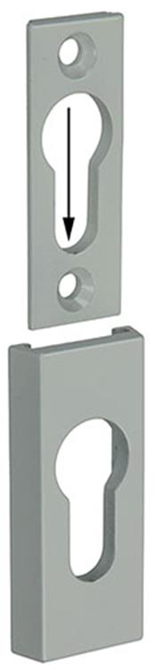 Yale 1019119 - 1 cylindre profilé de sécurité pz 9mm aluminium-blanc | 2 pièces