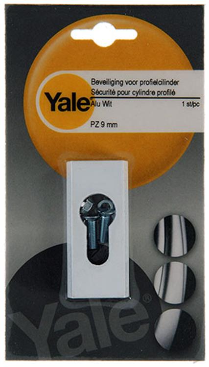 Yale 1019119 - 1 cylindre profilé de sécurité pz 9mm aluminium-blanc | 2 pièces