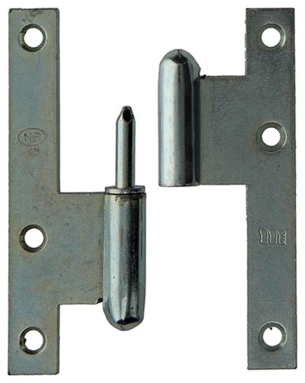 Yale 1019128 - 3 charnières en acier bichromaté l 110x70mm | 2 pièces