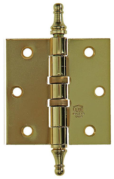 Yale 1019138 - 3 charnières avec bouton de vase en laiton à roulement à billes 76x76mm | 2 pièces