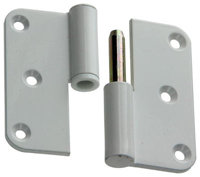 Yale 1019141 - 3 charnières aluminium finition blanc coin droit 80x80mm | 2 pièces