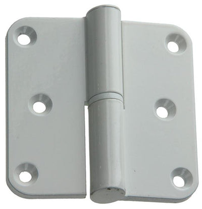 Yale 1019141 - 3 charnières aluminium finition blanc coin droit 80x80mm | 2 pièces