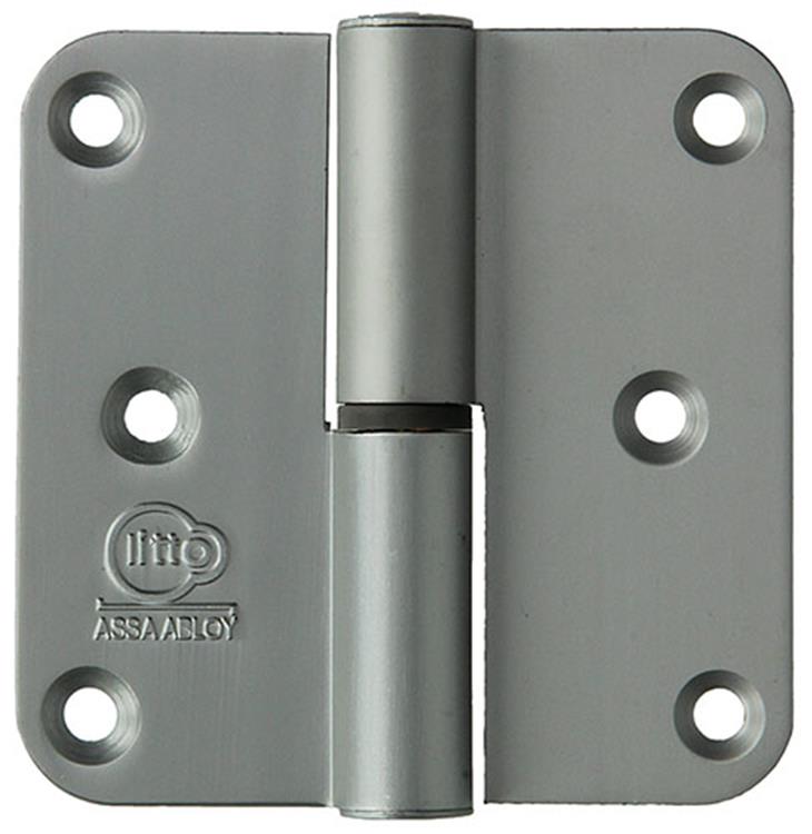 Yale 1019154 - 3 charnières en aluminium finition naturelle. coin gauche 80x80mm | 2 pièces