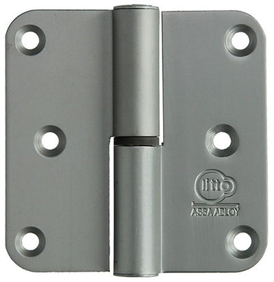 Yale 1019155 - 3 charnières en aluminium finition naturelle. coin droit 80x80mm | 2 pièces