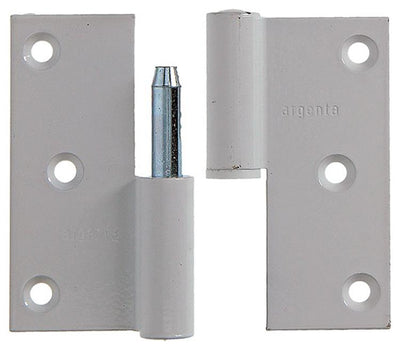 Yale 1019159 - 3 charnières aluminium blanc angle droit gauche 80x80mm | 2 pièces