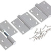 Yale 1019159 - 3 charnières aluminium blanc angle droit gauche 80x80mm | 2 pièces