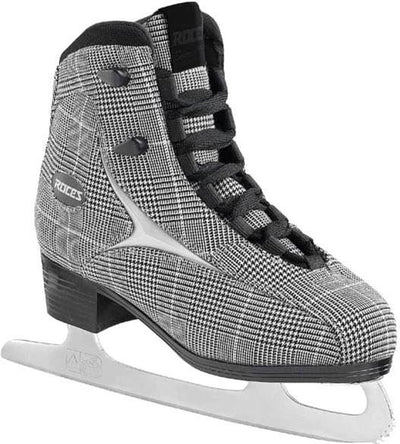 Roces – British check – patinage artistique – patinage pour femmes – noir et blanc – fer facile d'entretien au design classique – taille EU 42