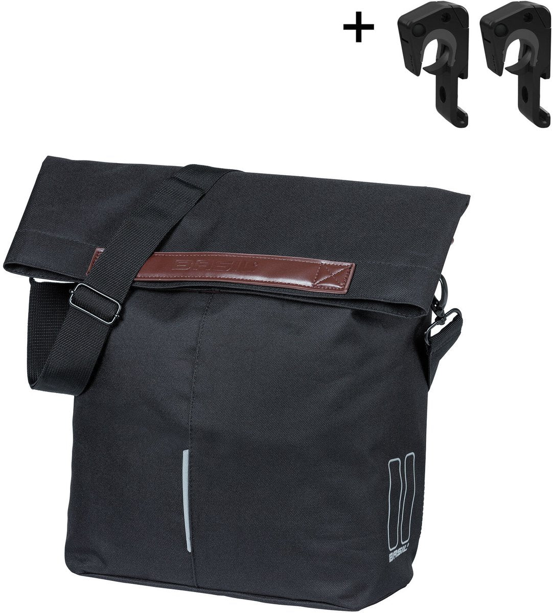 Basil City Shopper - sac à dos de vélo noir 14-16L