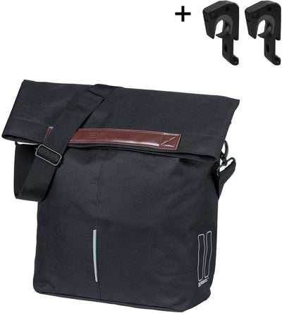 Basil City Shopper - sac à dos de vélo noir 14-16L