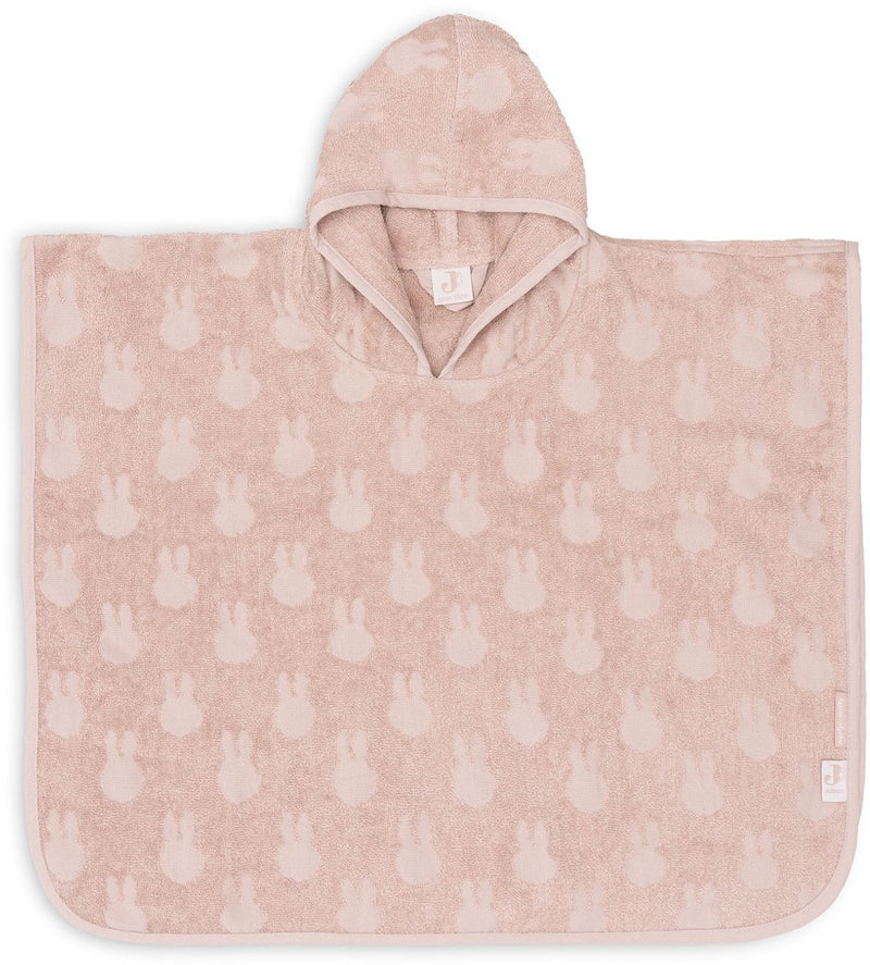 Jollein x Miffy - poncho de bain bébé éponge - cape de bain enfant avec capuche - jacquard miffy - églantine
