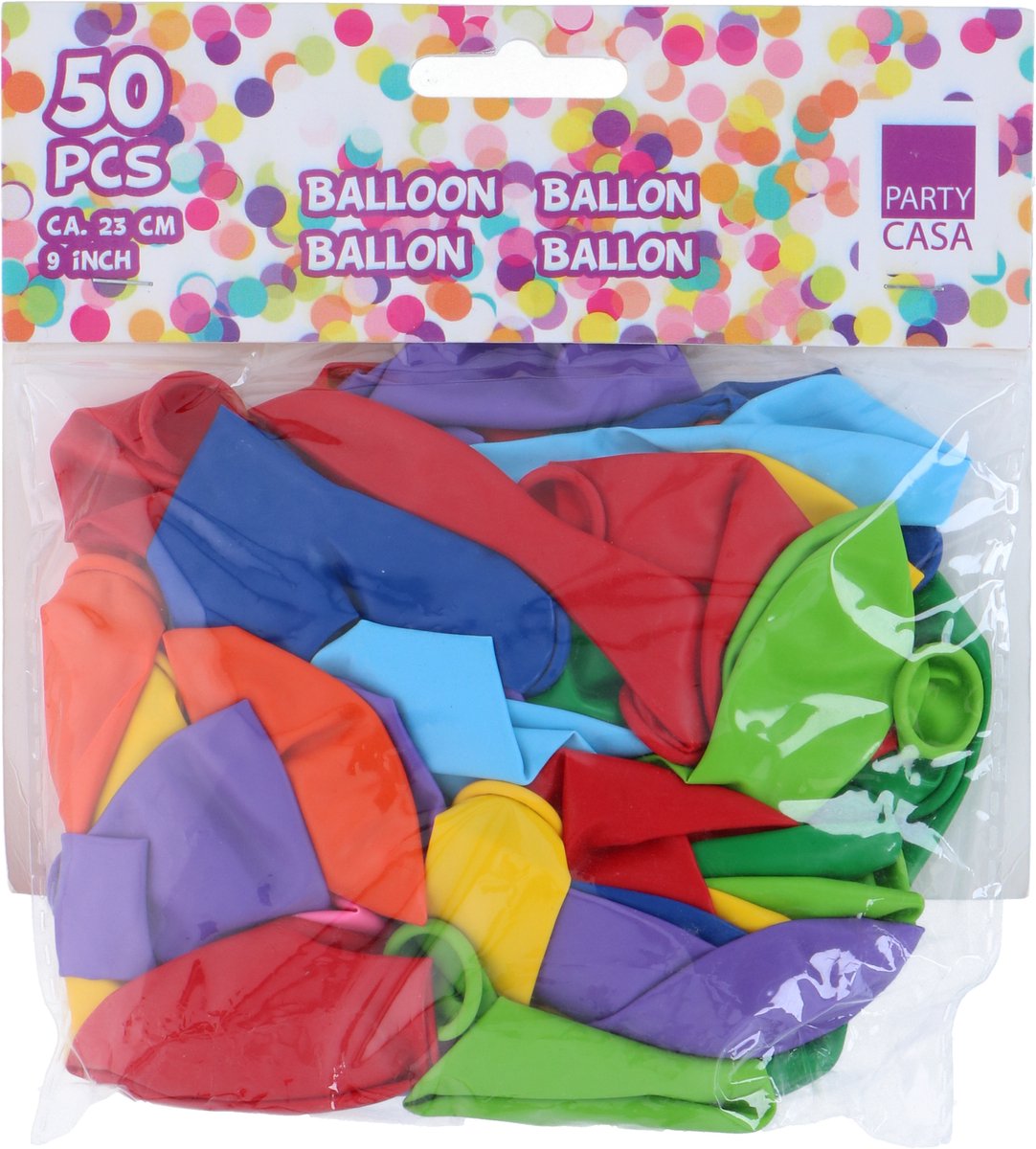 Ballons colorés Smartvat - 50 pièces - 23 cm - latex
