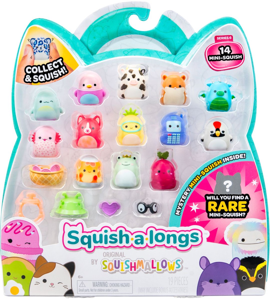 Jazwares squish-a-longs - paquet de 14 (style 1)