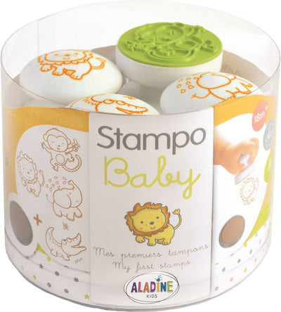 Aladine stampo tampon bébé set animaux de la jungle 4 pièces