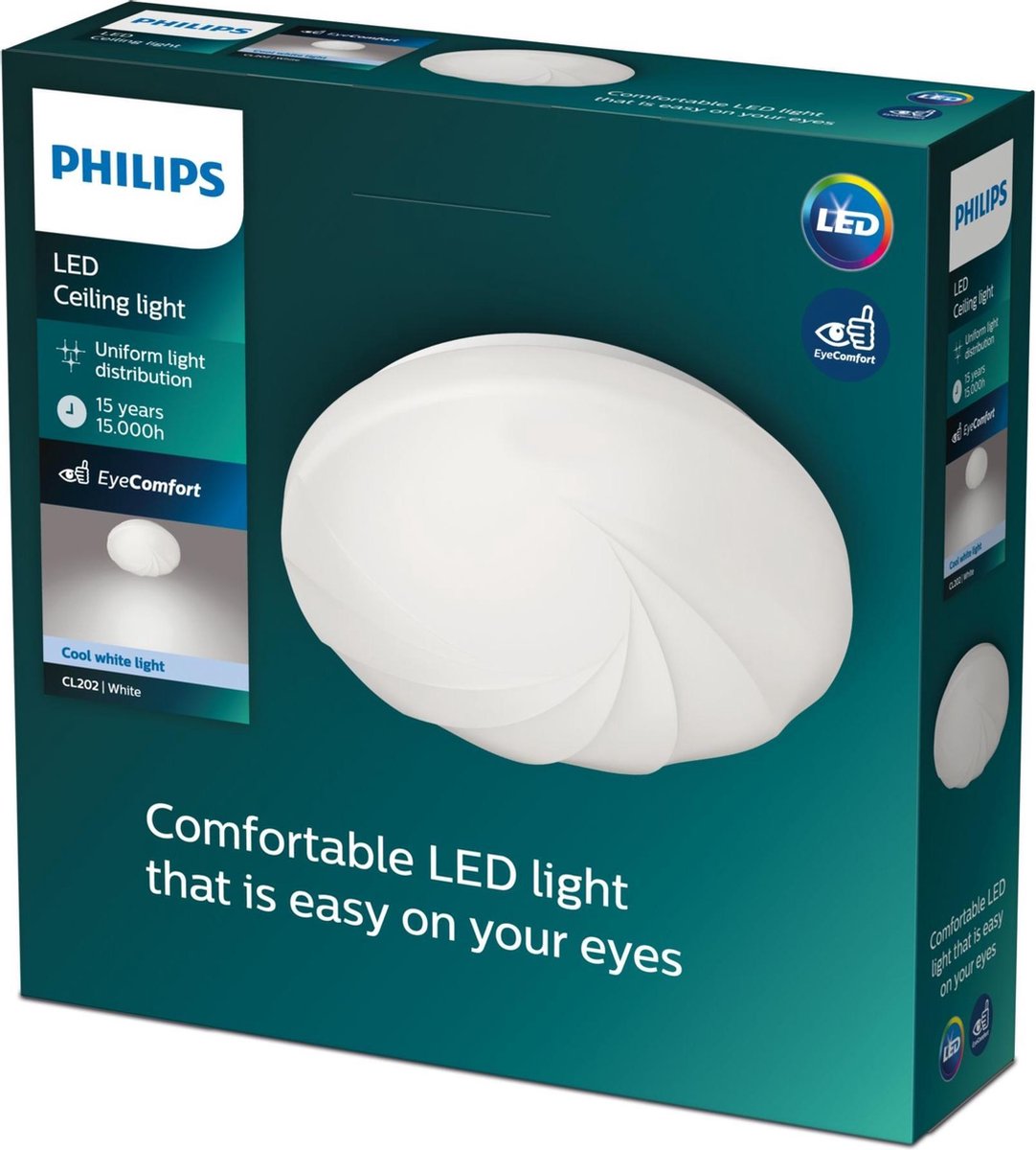 Philips LED Plafonnier Philips Shore - lumière blanche froide - blanc - grand