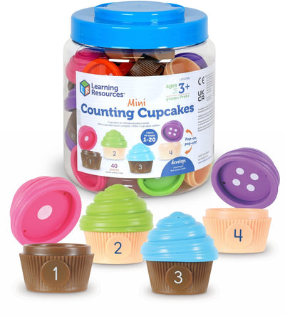 Ressources d'apprentissage jeu de comptage mini comptage de cupcakes jouets éducatifs. - 3+