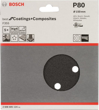 Feuille abrasive Bosch 5 ø150 meilleurs revêtements 6,80