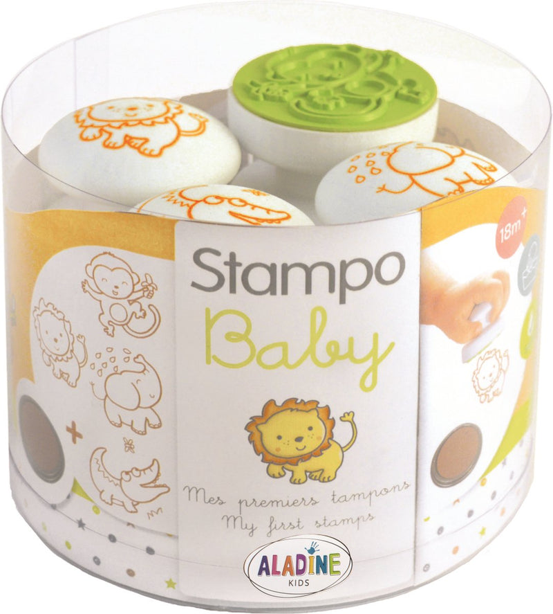 Aladine stampo tampon bébé set animaux de la jungle 4 pièces
