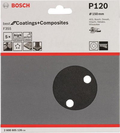 Feuille abrasive Bosch 5 ø150 meilleurs revêtements 6.120