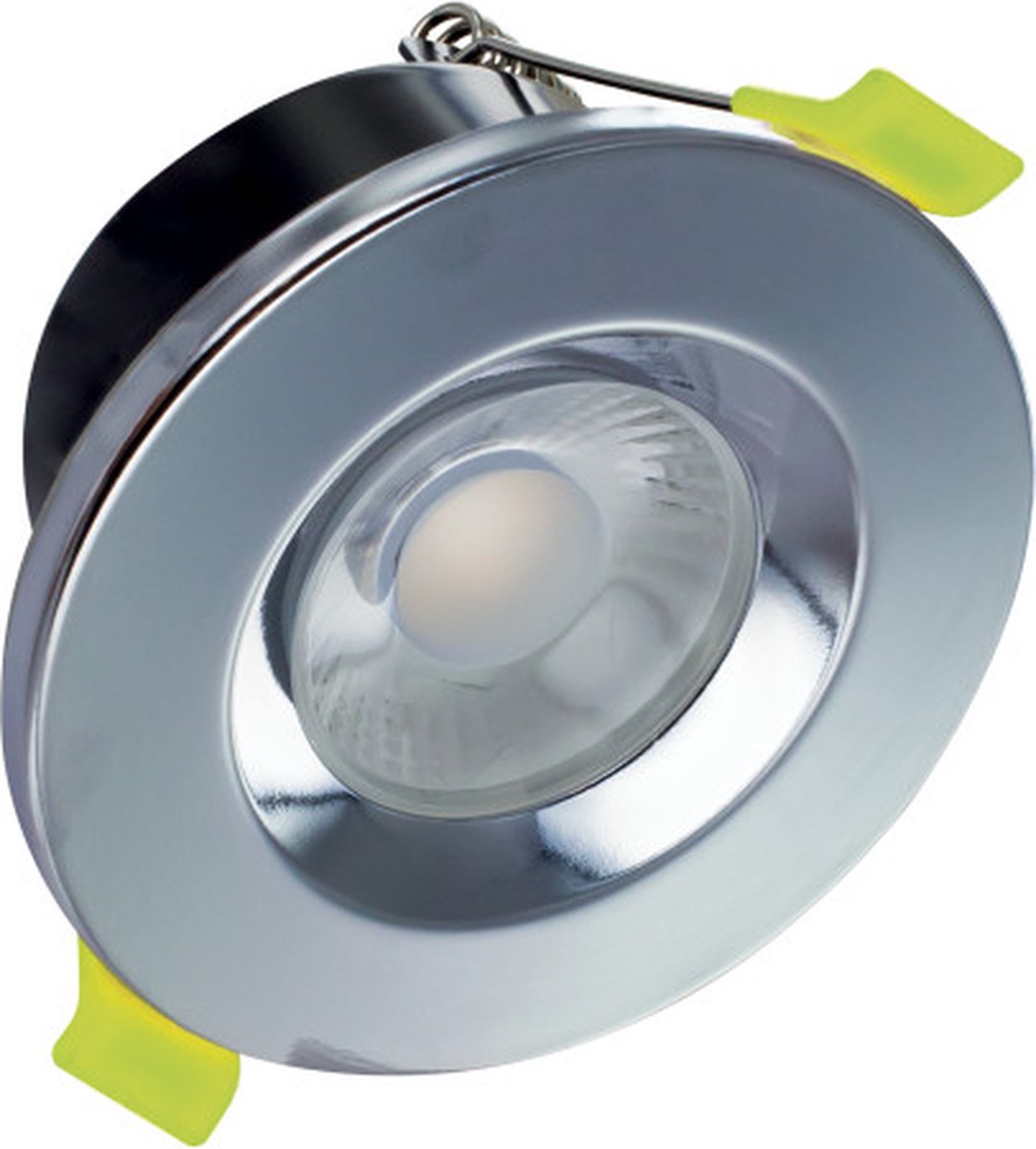 LED intégrée - spot encastré - 6 watts - 3000k - 600 lumen - angle d'éclairage 38° - dimmable - ip65 - chrome