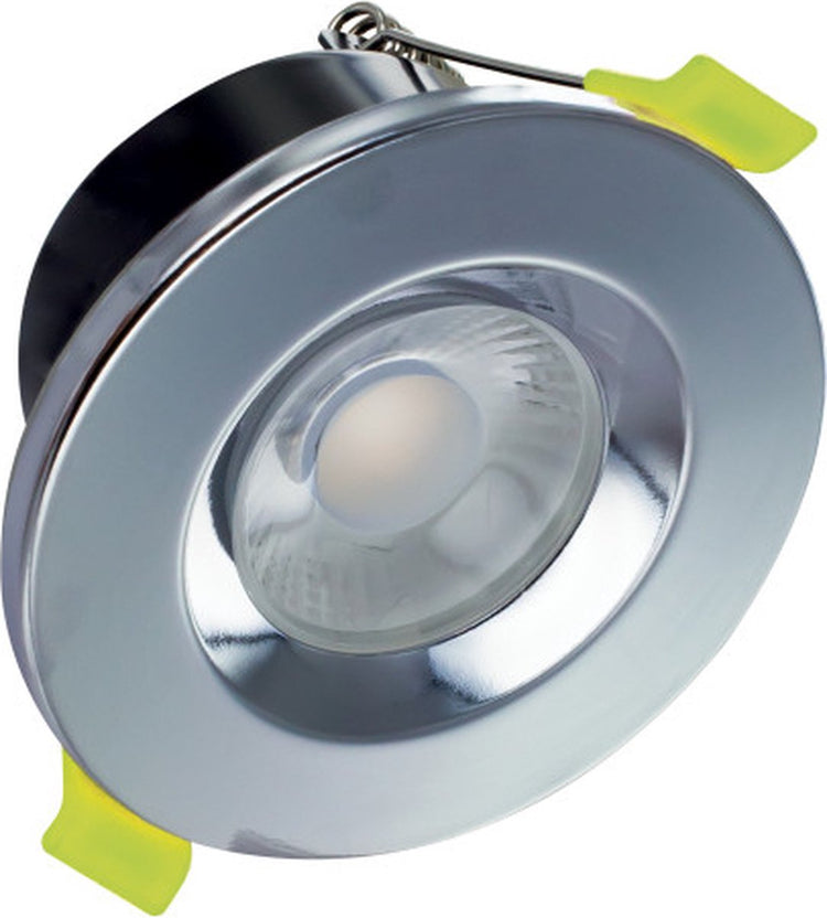 LED intégrée - spot encastré - 6 watts - 3000k - 600 lumen - angle d'éclairage 38° - dimmable - ip65 - chrome
