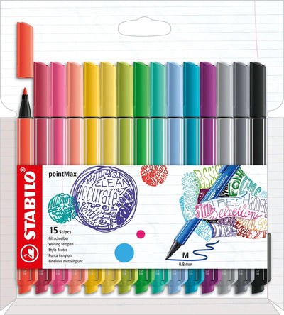 Stabilo Pointmax Fineliners, 15e.