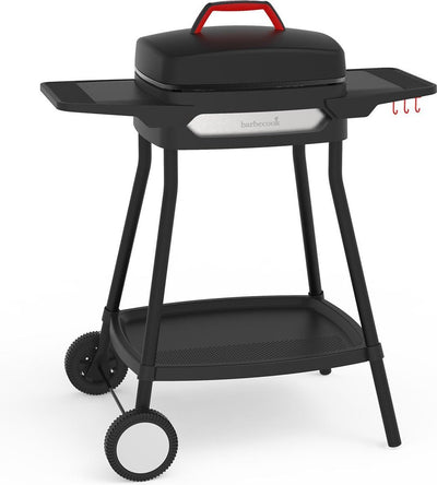 Barbecook alexia - BBQ électrique - grill amovible - tables d'appoint - roulettes - 84x55x97cm