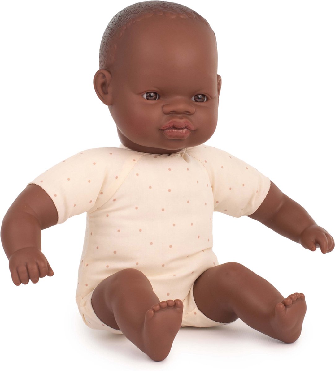 Poupée Miniland avec corps en tissu - africaine 32cm - au parfum vanille - imperméable - 10 mois