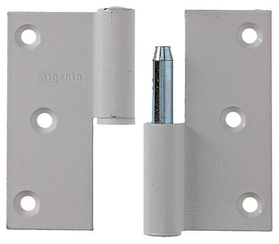Yale 1019160 - 3 charnières aluminium blanc angle droit droit 80x80mm | 2 pièces