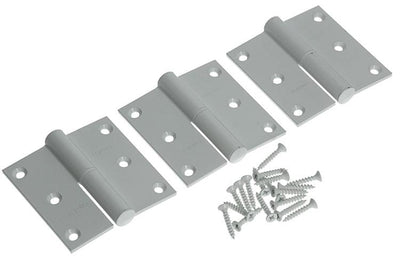 Yale 1019160 - 3 charnières aluminium blanc angle droit droit 80x80mm | 2 pièces